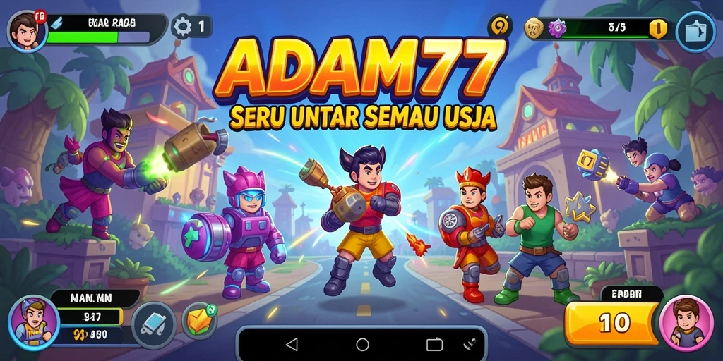 Tampilan gameplay seru dari ADAM77, penuh tantangan dan keseruan.