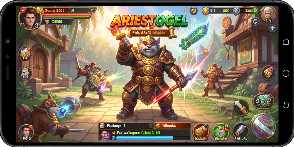 Tampilan menarik from gameplay ARIESTOGEL yang seru.