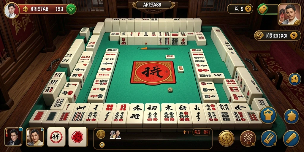 Tampilan gameplay ARISTA88 yang seru dan mendebarkan saat bermain Mahjong.
