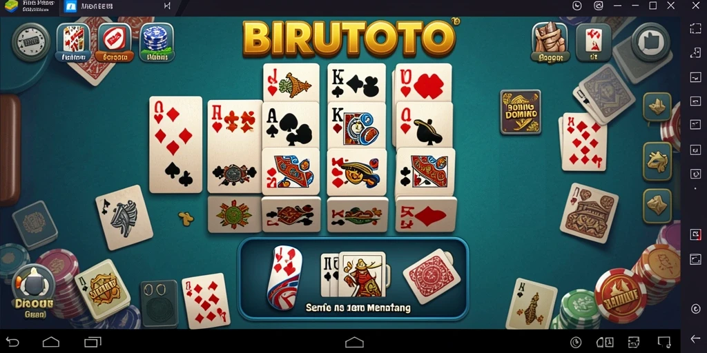 Tampilan mendebarkan dari gameplay BIRUTOTO yang dinamis dan interaktif.
