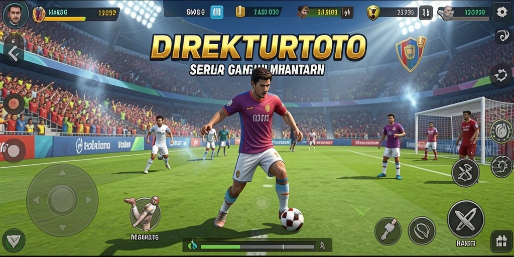 Tampilan gameplay seru dalam DIREKTURTOTO yang menampilkan suasana pertarungan olahraga.