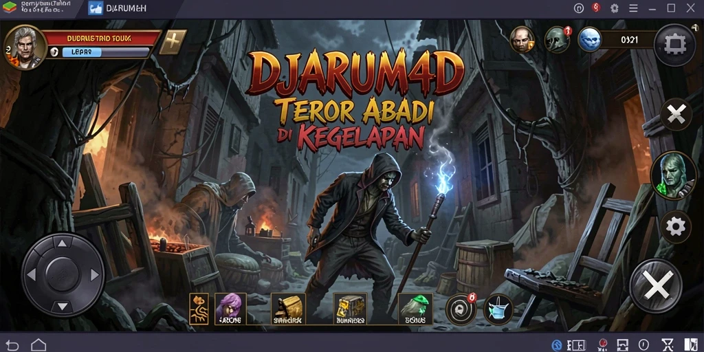 Screenshot gameplay menakutkan dari DJARUM4D yang menggambarkan suasana horor.