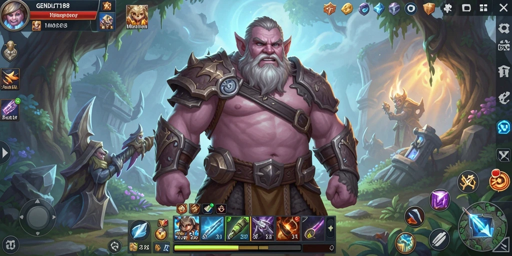 Tampilan seru dari gameplay MMORPG di GENDUT188.