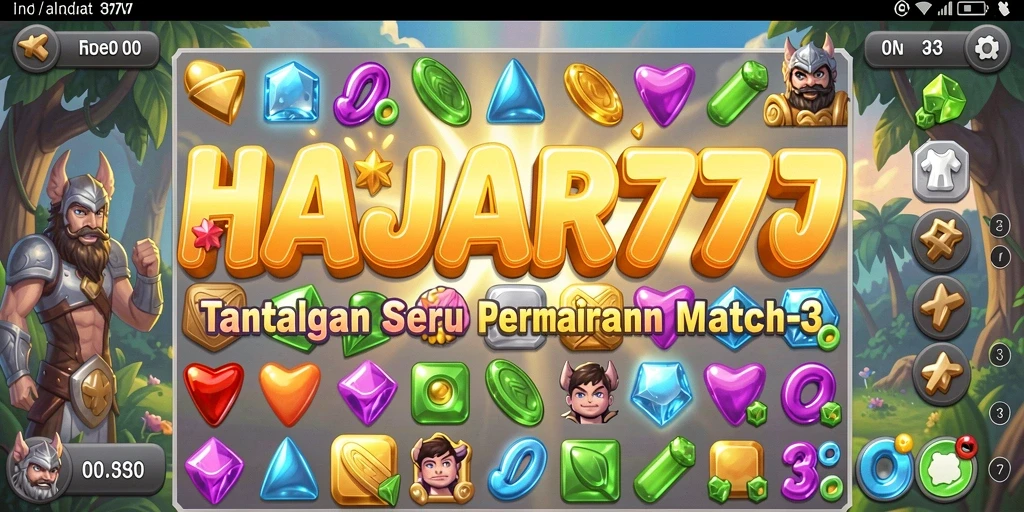 Screenshot gameplay <strong>HAJAR777</strong> yang menunjukkan keseruan mencocokkan bintang.