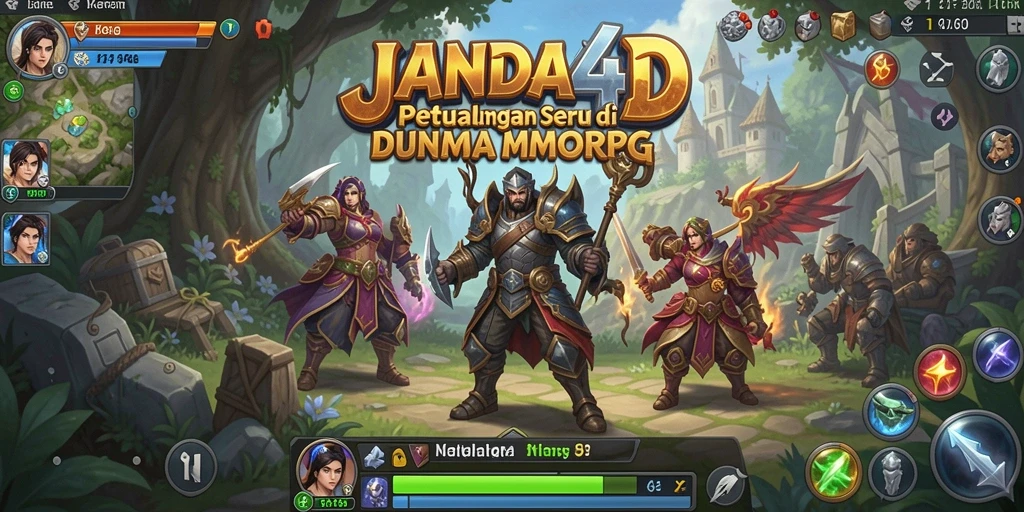Tampilan gameplay MMORPG yang menampilkan aksi seru dalam JANDA4D.