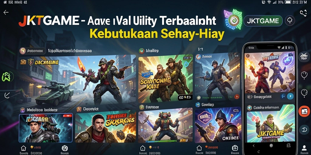 Screenshot utama JKTGAME menunjukkan kemudahan penggunaan aplikasi Utility.