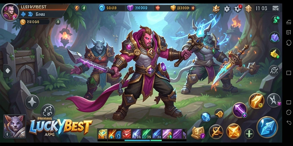 Tampilan gameplay LUCKYBEST dengan aksi pertempuran yang mendebarkan.