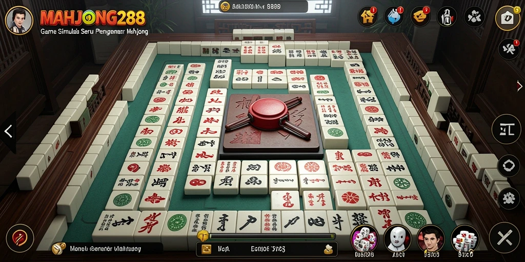 Tampilan seru dari gameplay Mahjong288 yang menantang.