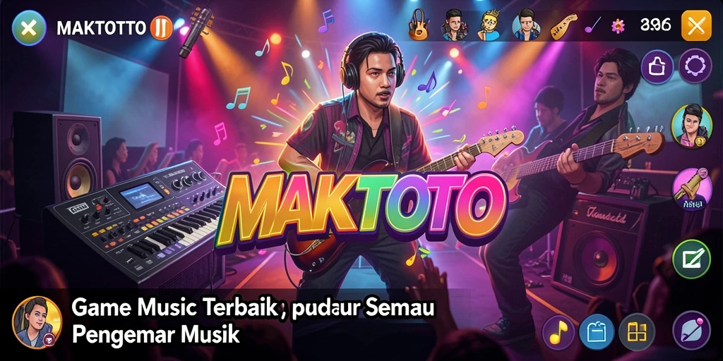 Tampilan gameplay MAKTOTO yang seru dan interaktif dalam memainkan musik.