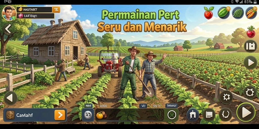 Tampilan gameplay seru di NAGITABET dengan ladang subur.