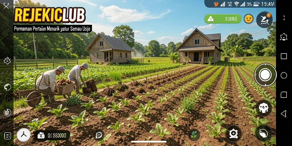 Tampilan menarik dari gameplay bertani yang kreatif dan seru.