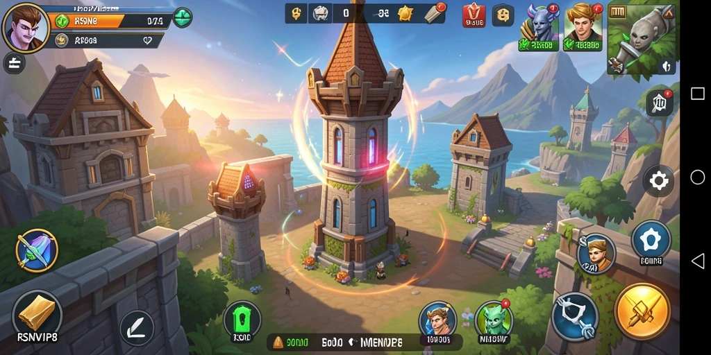 Tampilan gameplay mendebarkan di RSNVIP8 dengan strategi Tower Defense.