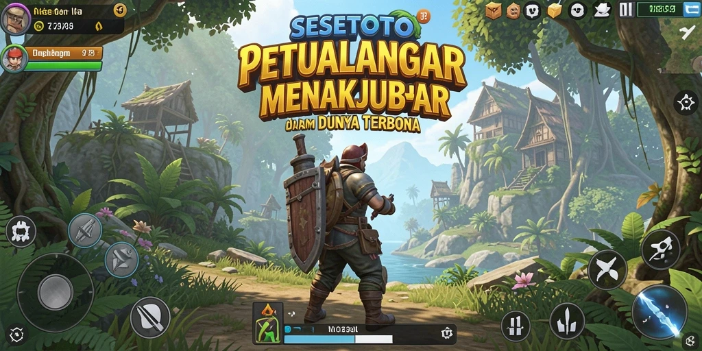 Screenshot gameplay SESETOTO menampilkan dunia terbuka yang luas dan menakjubkan.