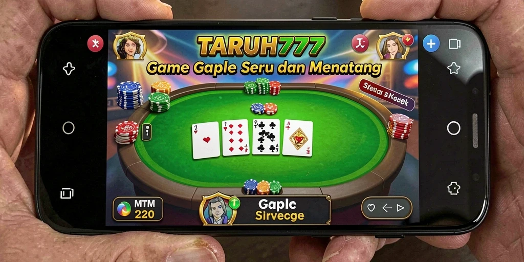 Tampilan permainan Gaple yang menarik dan kompetitif di TARUH777.