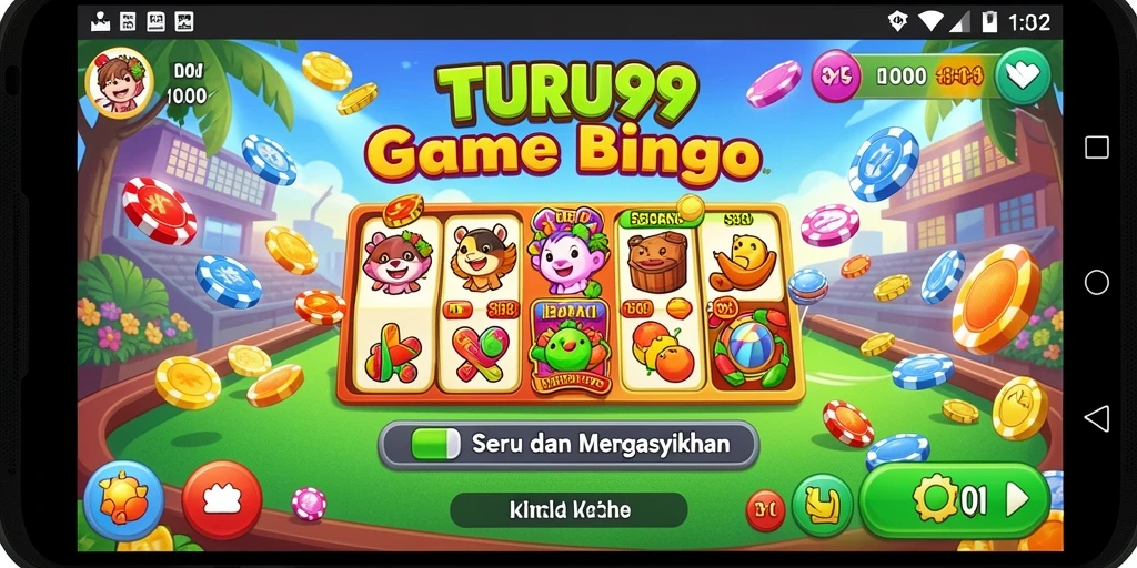 Tampilan gameplay Bingo yang seru dan interaktif di TURU99.