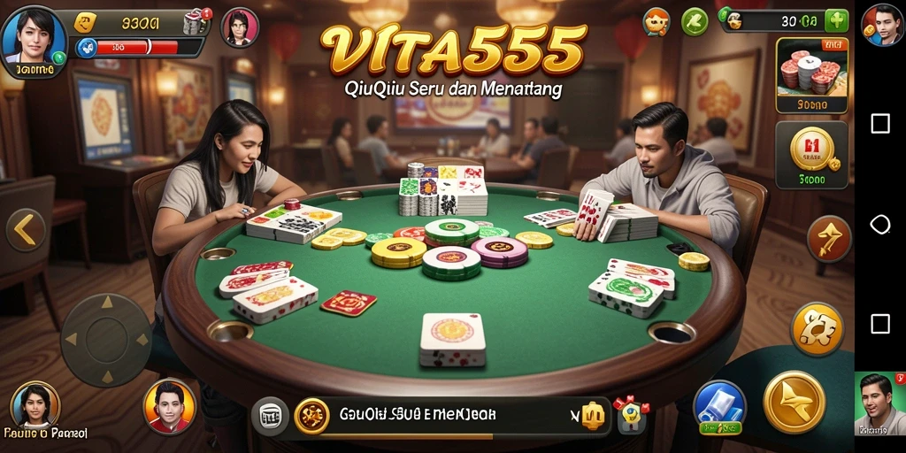 Tampilan menarik dari gameplay QiuQiu VITA555 yang seru.