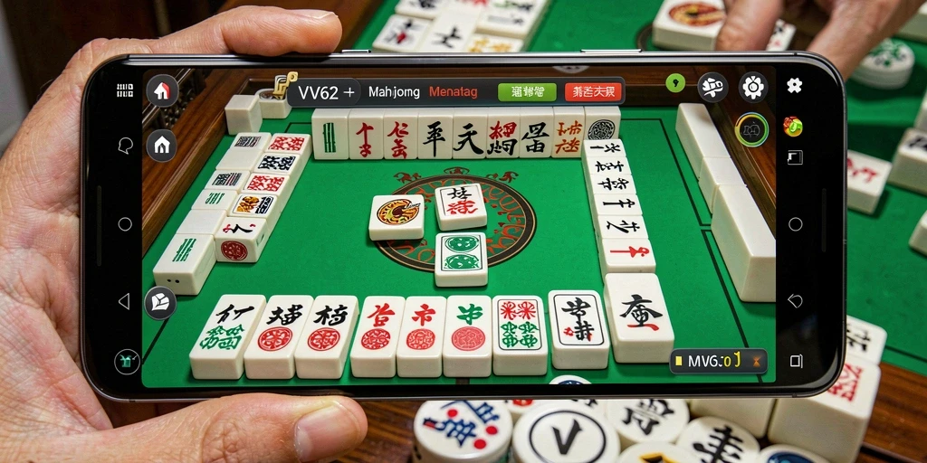 Tampilan menarik dari gameplay Mahjong di VV62.