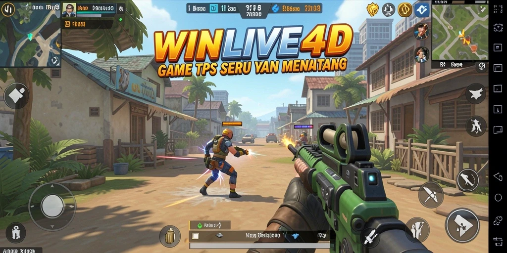 Tampilan gameplay seru dalam WINLIVE4D yang menghadirkan pertempuran menegangkan.